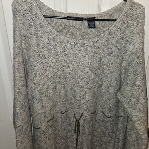 Architect Womens 2XL Textured Gray Sweater